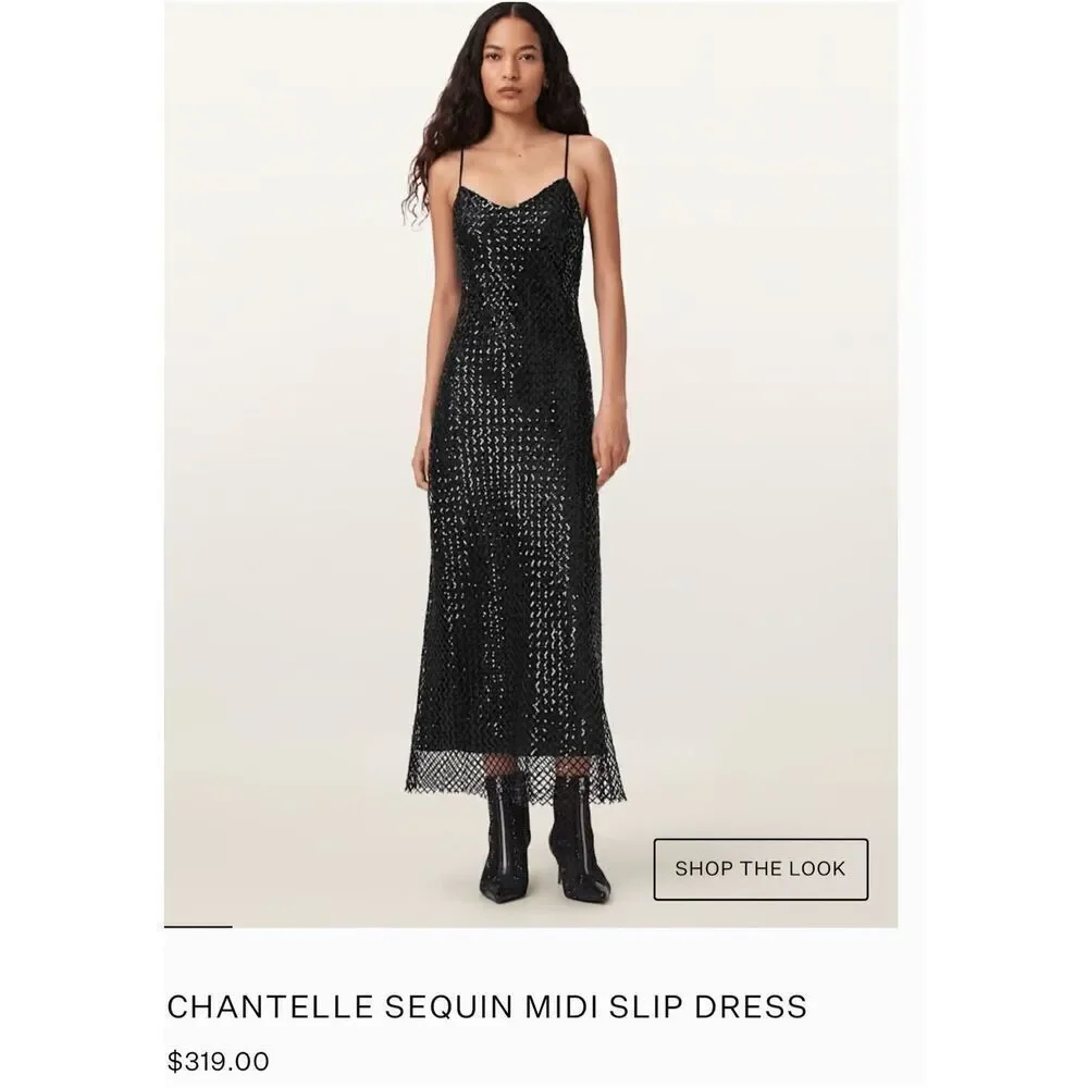 AllSaints Womens Chantelle Dress -10 - Picture 8 of 9